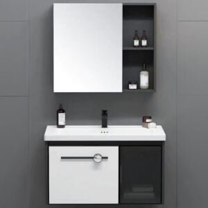 Aluminum Vanity Bathroom Cabinet Black&White Color