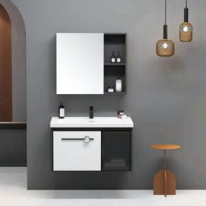 Aluminum Vanity Bathroom Cabinet Black&White Color