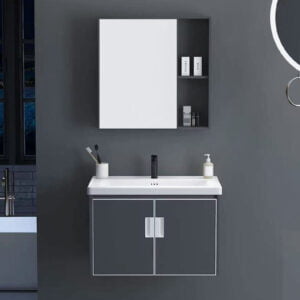 Aluminum Vanity Bathroom Cabinet Black Color