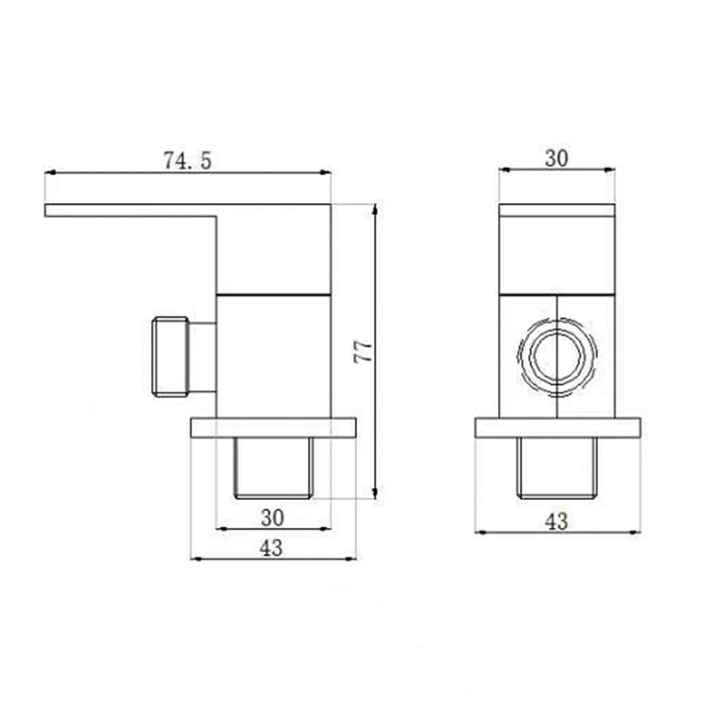 Angle Valve G1/2 Black Matt - Buyonbudget | Online shopping in Qatar