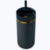 Artificial Stone Floor Basin - Black with SS Gold Ring L400xW400xH860