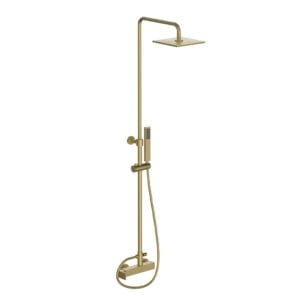Square Shower With Mixer Gold Color