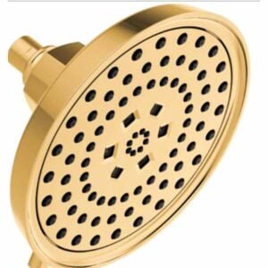 Round Wall Mount Showerhead Gold Color