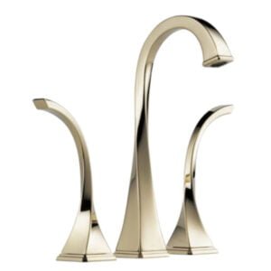 Two Handle Wide spread Vessel Lavatory Faucet Polished Nickel Color
