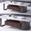Marble Coffee Table White and Black ColorMarble Coffee Table White and Black Color