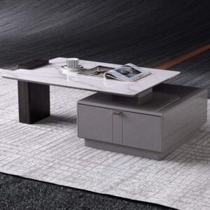 Marble Coffee Table White and Black Color