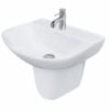 Wash Basin With Half Pedestal Alaska White Color