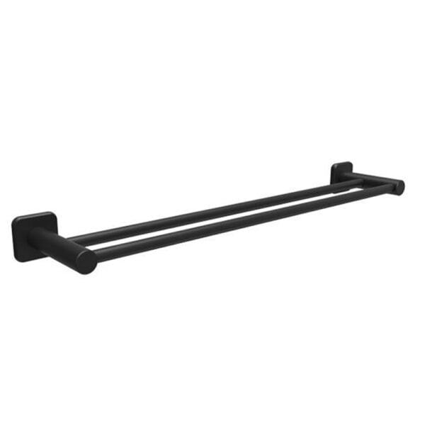 Double Towel Bar Matt Black Color