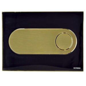Dual Flush Plate Circle Glass Black Gold Slovenia (675041Q)