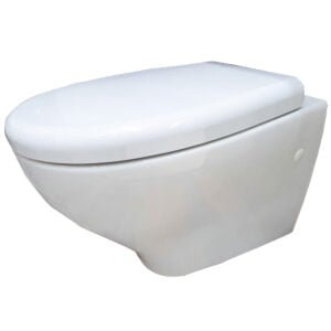 Eden wall hung pan without rim White color