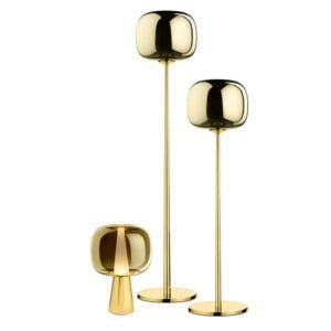 Floor Lamp Glass Ball Gold Color