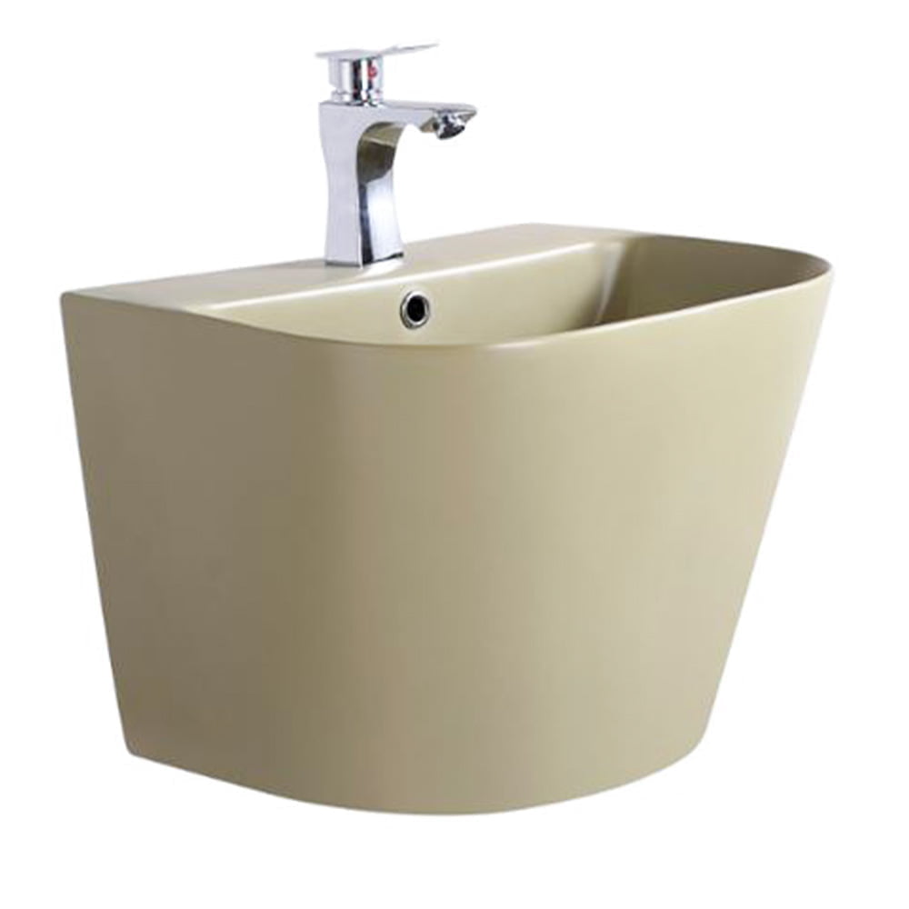 Half Pedestal Wash Basin Matt Green Color