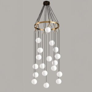 Luxury Pendent Lamp Metal White Color