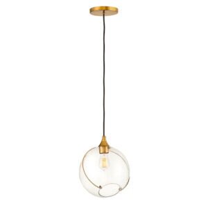 Glass Globe Pendant Lamp Gold