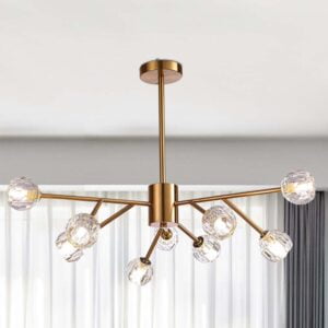 Gold Steel Glass Pendant Lamp