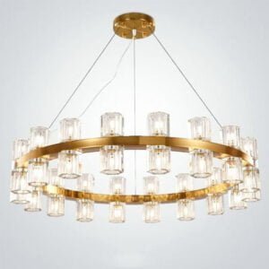 Luxury Ring Pendant Lamp Gold Color