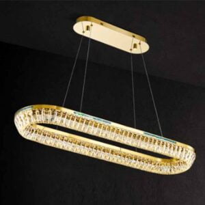 Single ROUND PENDANT LAMP Gold Color