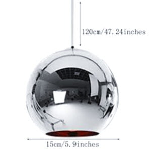 Chrome Metal Ball Pendant Lamp