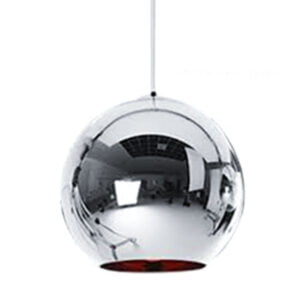 Chrome Metal Ball Pendant Lamp