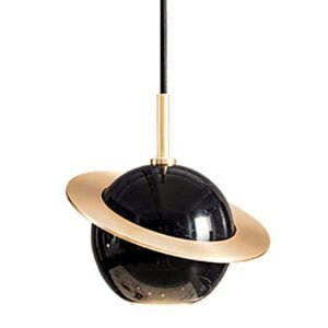 Luxury Marble Ball Pendent Lamp Black Color