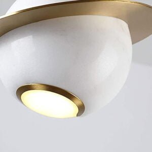 Luxury Marble Ball Pendent Lamp White Color