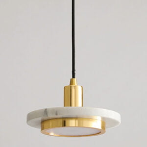 White Marble Rund Pendant Lamp