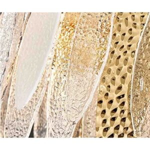 Glass shade Chandelier Gold COLOR