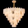 Glass Leaf Pendent Lamp Gold Color