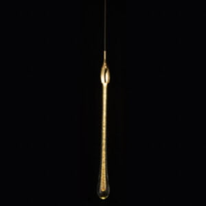 Water Drop Glass Pendant Lamp Gold Color