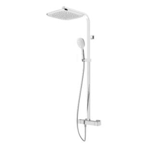 Square Shower With Mixer Thermostatic Chrome Color