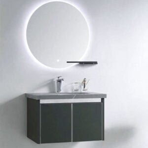 Vanity Cabinet Led Plain Mirror Black COLOR
