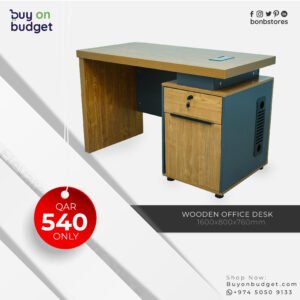 Wooden Office Desk - 1600x800x760MM – 1Set,2Box (6016)