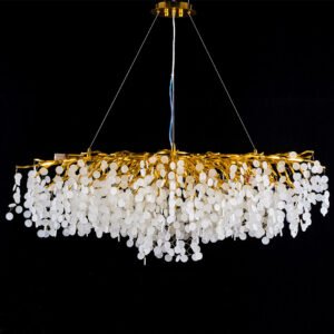 Modern Gold Tree Branch LED Crystal Chandelier