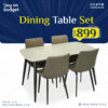 Dining Table Set - 1+4 - 140x80 (A37+B37)