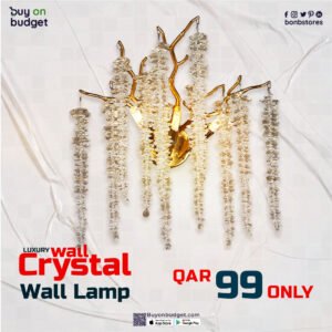 Modern Indoor Gold Branch Crystal LED Wall Light - 8085-3W