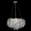 Modern Chrome Tree Branch Square Crystal LED Pendant Light