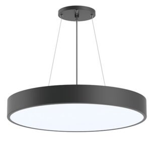 Modern Minimalist Aluminum Black Round LED Pendant Light