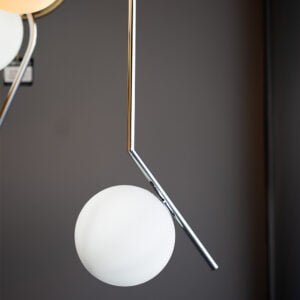 Modern Creative Nordic Glass Ball LED Pendant Lights - (D107/1) Silver (3tone)
