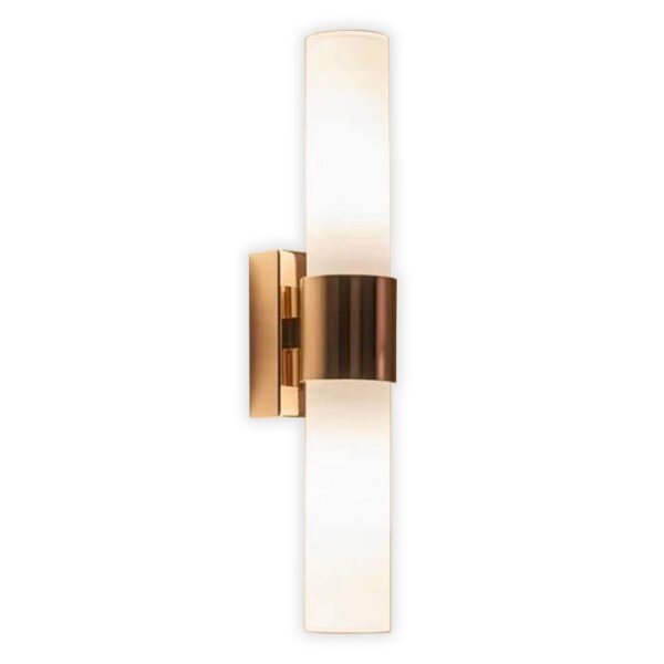 Modern Silver Brass Long Glass Tube LED Wall Lamp