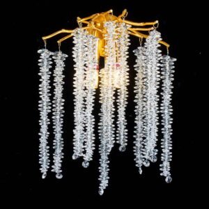 Modern Luxury Gold Crystal Tree Branch LED Wall Lamp