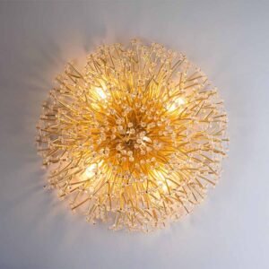 Firefly Sputnik Starburst Gold Crystal LED Wall Light