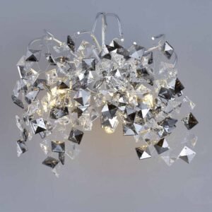 Indoor CHROME Branch Crystal LED Wall Light