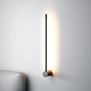 Modern Minimalist Matt Silver Long Stick LED Wall Lights
