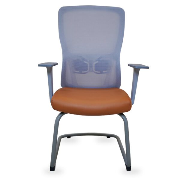 Office Chair with Metal Legs - Grey and Brown