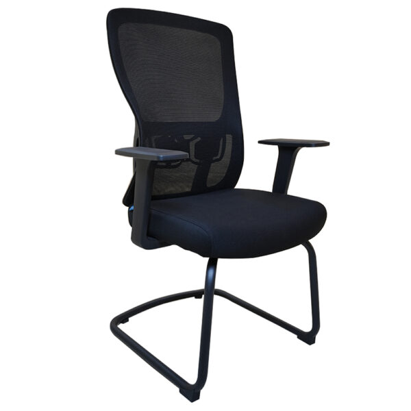 Office Chair with Metal Legs - Black