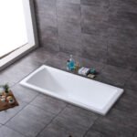 OZONE Floor Built-in Acrylic Bathtub 1700x700x390MM - White