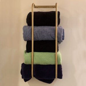 Wall Mount Double Towel Rack 50CM - Brushed Gold
