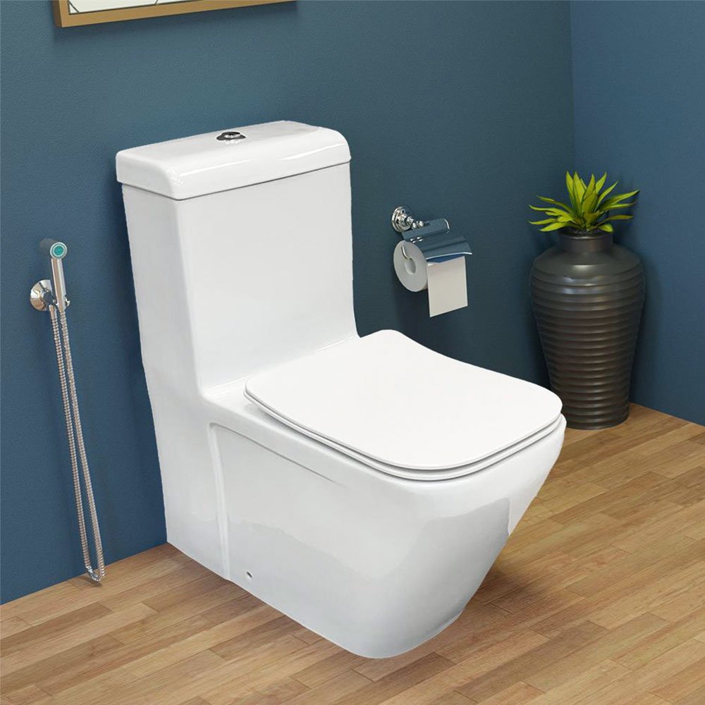 Fancy Floor-mounted S-Trap Rimless WC - (White) 71x40x35CM
