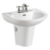 Half Pedestal Wash Basin 520x250x360MM - White