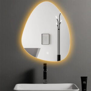 Drop Shape Bathroom LED Tempered Mirror 600x800MM - 0041398 (4000K)